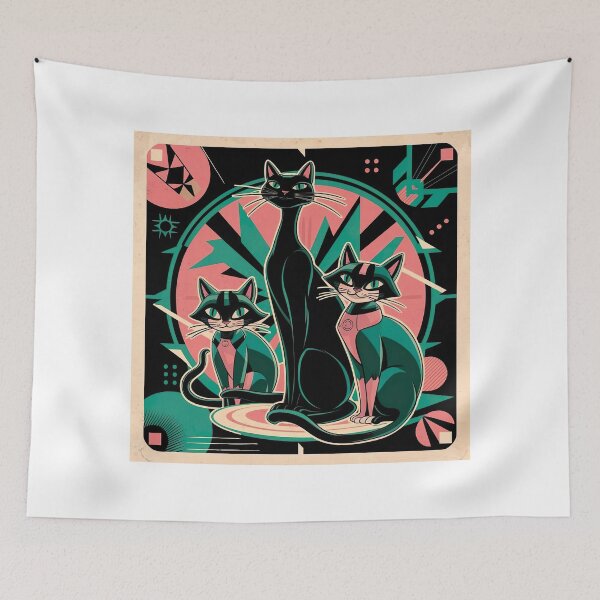 Item preview, 3 Retro Atomic Cats designed and sold by Tamas Das.