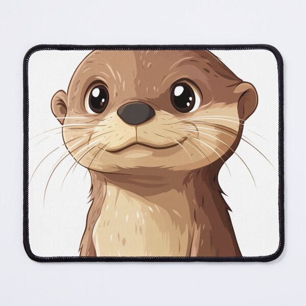 Item preview, Cartoon Otter Portrait designed and sold by NicolasGlowArt.