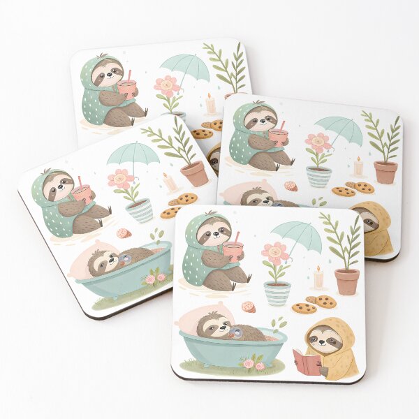 Item preview, A0769 Sloth’s Lazy Day Retreat – Relaxing Sloth Design for POD Gifts | Cozy & Chill Animal Print designed and sold by angieart68.
