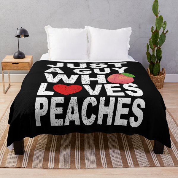 Item preview, JUST A GUY WHO LOVES PEACHES funny fruity design fruit lover single guys Valentines Day Singles day designed and sold by Jt41.