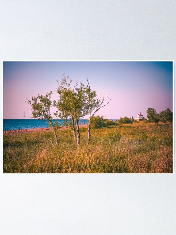 Mentor Dunes & Lighthouse Poster