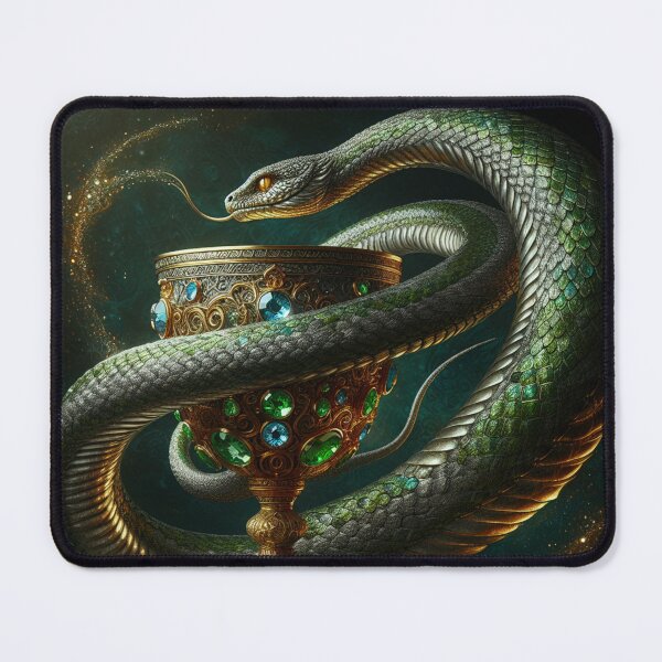 Item preview, Snake House Mascot Coiled Around Jeweled Chalice designed and sold by 2ndSketch.