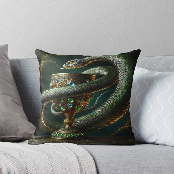 Item preview, Snake House Mascot Coiled Around Jeweled Chalice designed and sold by 2ndSketch.
