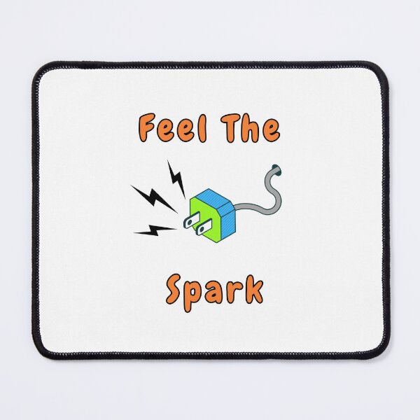 Item preview, Feel The Spark, Power Plug, Orange Font, Funny, Humorous, Puns designed and sold by AASparksDesigns.