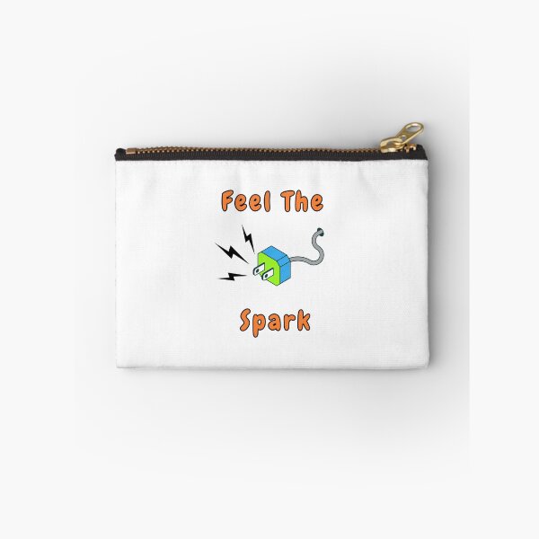 Item preview, Feel The Spark, Power Plug, Orange Font, Funny, Humorous, Puns designed and sold by AASparksDesigns.