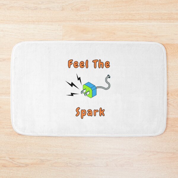 Item preview, Feel The Spark, Power Plug, Orange Font, Funny, Humorous, Puns designed and sold by AASparksDesigns.