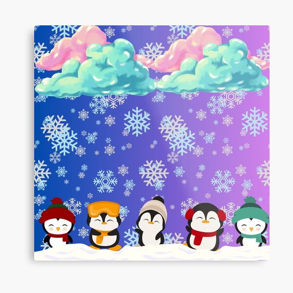 Item preview, Penguins playing in the snow designed and sold by dinomonkey.
