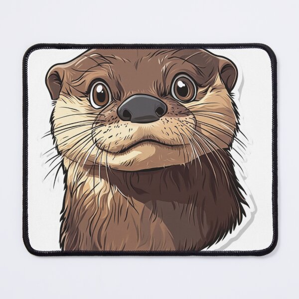 Item preview, Otter Face Sticker designed and sold by NicolasGlowArt.