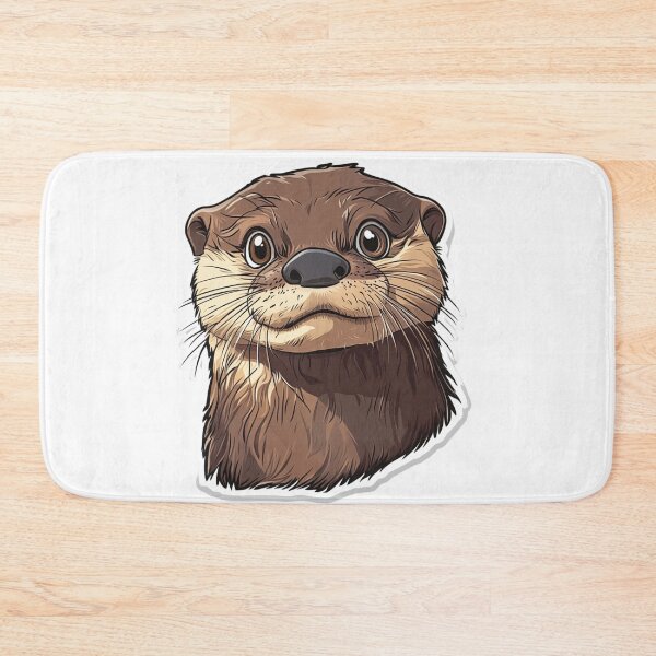 Item preview, Otter Face Sticker designed and sold by NicolasGlowArt.