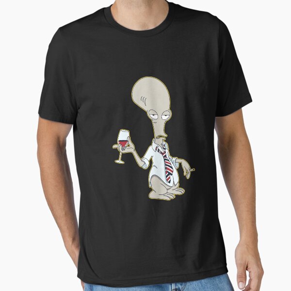 Vista previa del artículo con la obra «Papá americano Roger con vino divertido», diseñado y vendido por shenitasarkisi.