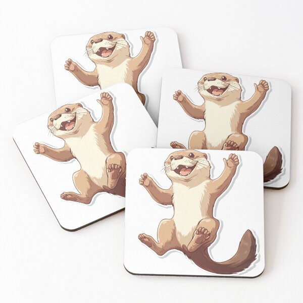 Item preview, Happy Otter Sticker designed and sold by NicolasGlowArt.