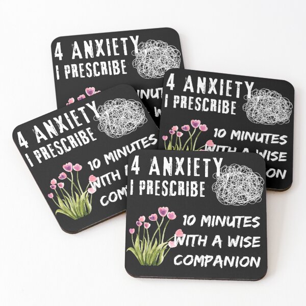 Item preview, Prescription for Anxiety – 10 Minutes with a Plant | Nature Healing Quote designed and sold by ipot.