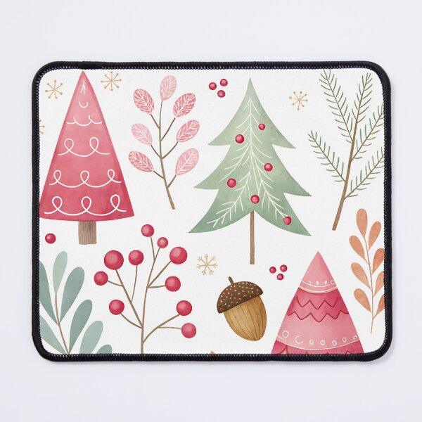 Item preview, A0780 Pink & Green Winter Magic – Cozy Winter Wonderland Design for POD Products | Elegant Holiday Aesthetic designed and sold by angieart68.