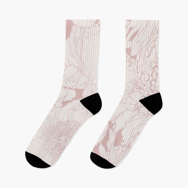 Item preview, Elegant seamless pattern with hand drawn line garden and tropical flowers.  designed and sold by MatyKotiv.