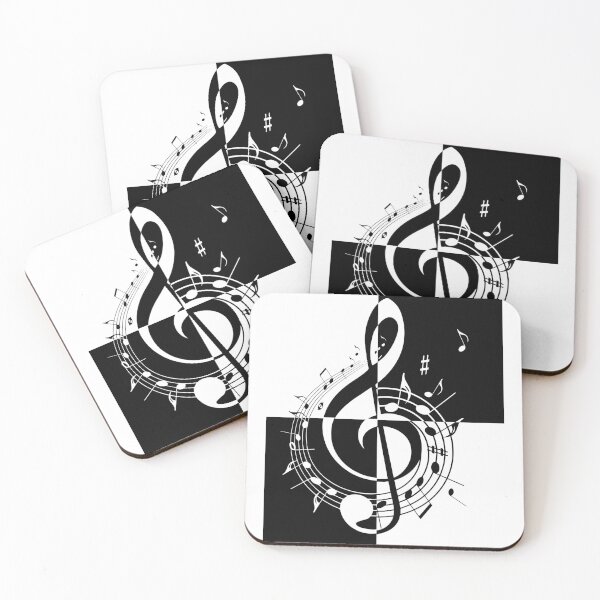 Item preview, MUSIC NOTES IN BLACK AND WHITE designed and sold by PhraseCreatives.
