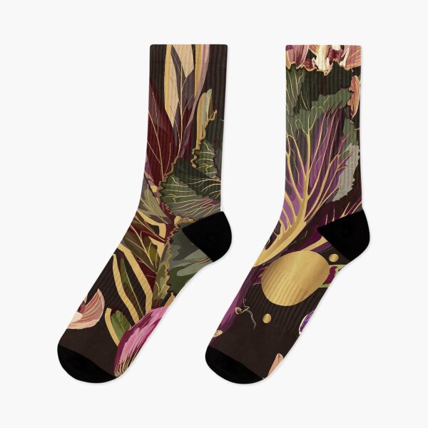 Item preview, Tropical floral seamless pattern background with exotic dark violet flowers, golden elements and leaves. designed and sold by MatyKotiv.