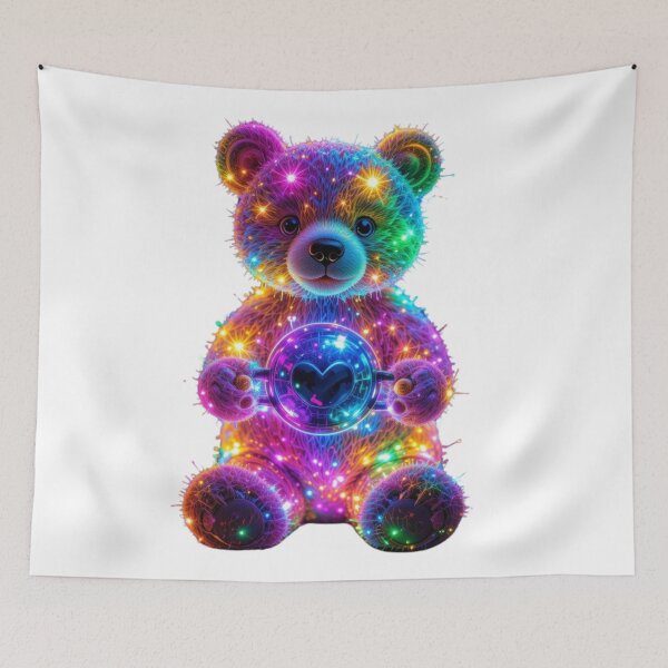 Item preview, The Neon Teddy Bear designed and sold by GloriousArtSKD.