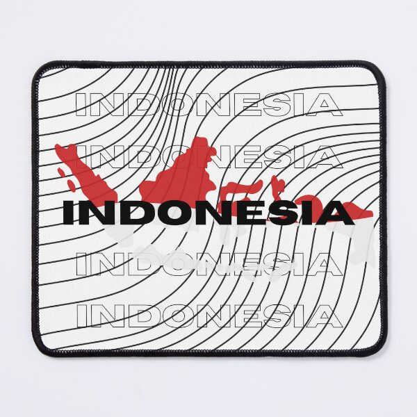 Item preview, Flag Map of Indonesia designed and sold by nyblydd.