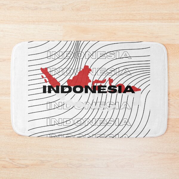 Item preview, Flag Map of Indonesia designed and sold by nyblydd.