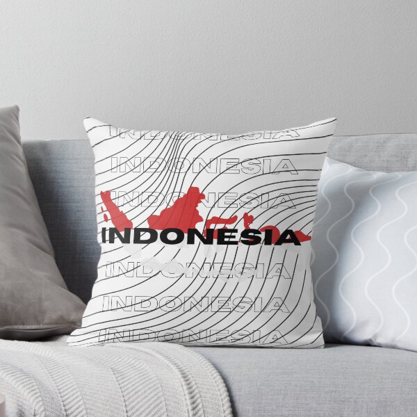 Item preview, Flag Map of Indonesia designed and sold by nyblydd.