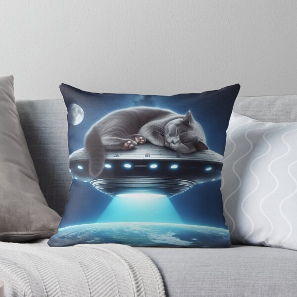 Item preview, Cat sleeping on a UFO designed and sold by Dogandesighn.