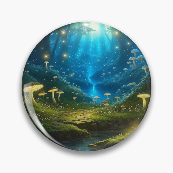 Item preview, Magical Forest with Glowing Mushrooms designed and sold by 2ndSketch.