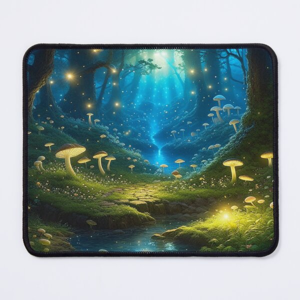Item preview, Magical Forest with Glowing Mushrooms designed and sold by 2ndSketch.