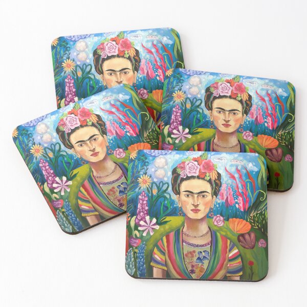 Item preview, Inspired By Frida Kahlo Self Portrait Time Flies  designed and sold by Tamas Das.