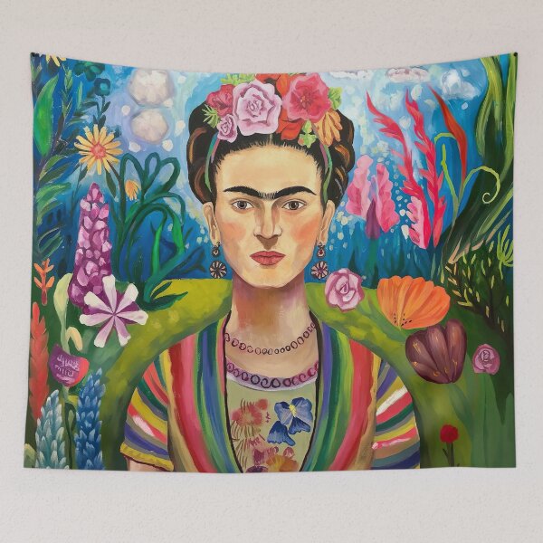 Item preview, Inspired By Frida Kahlo Self Portrait Time Flies  designed and sold by Tamas Das.
