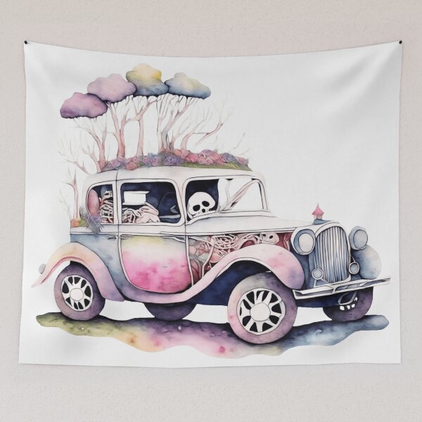 Item preview, Skeleton at the Wheel Road Trip Pastel designed and sold by Astralia.
