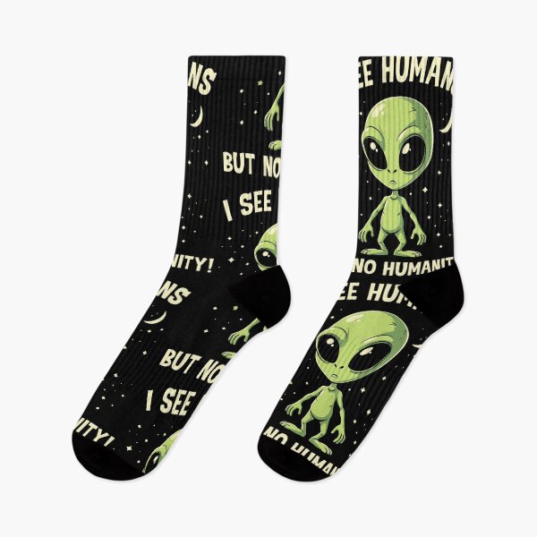 Item preview, I See Humans But No Humanity – Funny Alien Quote designed and sold by Aredbox.