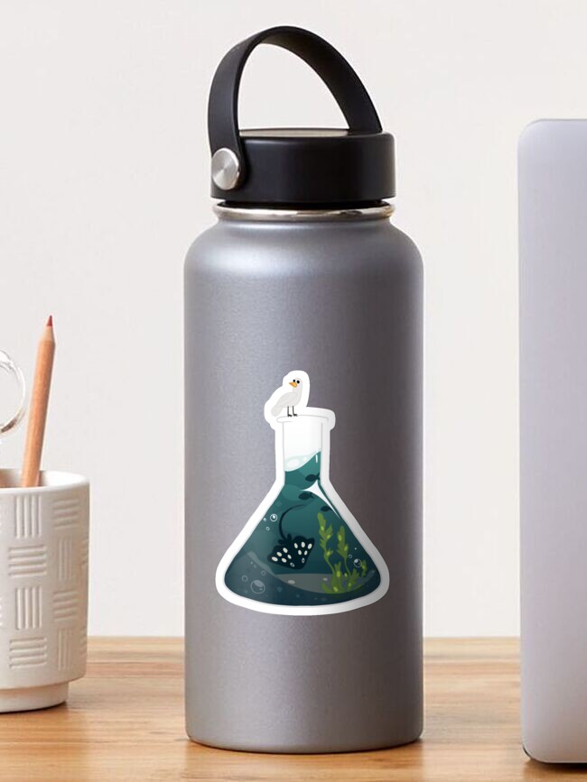 Thumbnail 1 of 3, Sticker, Sea Flask designed and sold by S33DCAT.