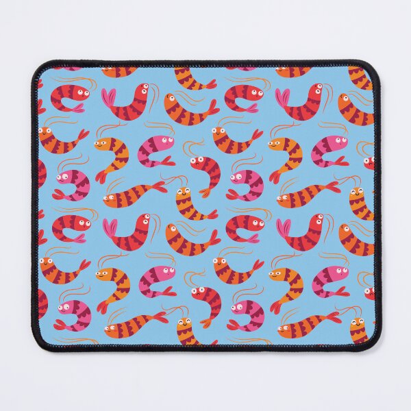 Item preview, Cartoon shrimps on blue designed and sold by PenguinHouse.