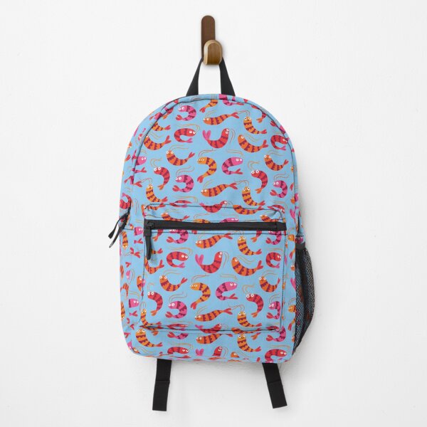 Item preview, Cartoon shrimps on blue designed and sold by PenguinHouse.