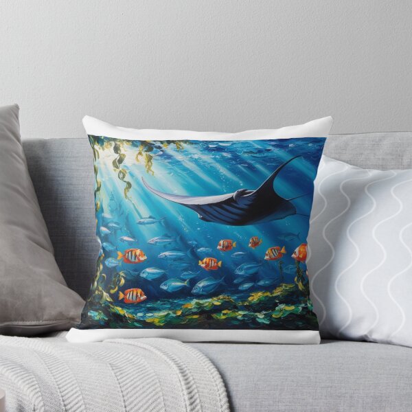 Item preview, Underwater Life with Manta Ray | Aquatic World designed and sold by StormArte.