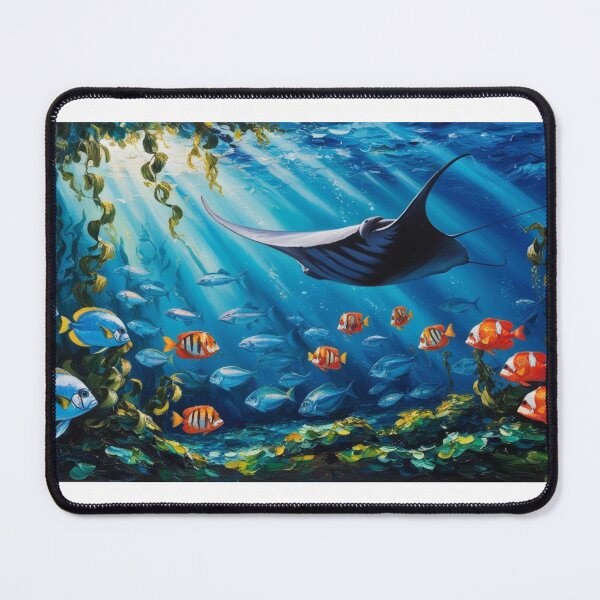 Item preview, Underwater Life with Manta Ray | Aquatic World designed and sold by StormArte.
