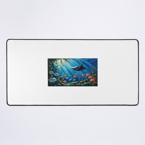 Item preview, Underwater Life with Manta Ray | Aquatic World designed and sold by StormArte.