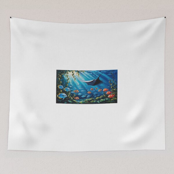 Item preview, Underwater Life with Manta Ray | Aquatic World designed and sold by StormArte.
