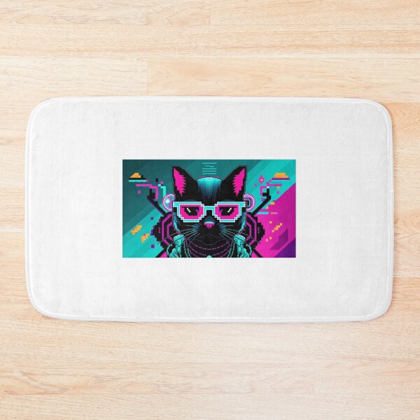 Item preview, Cyber Cat | Cyberpunk Pixel Art Style designed and sold by StormArte.