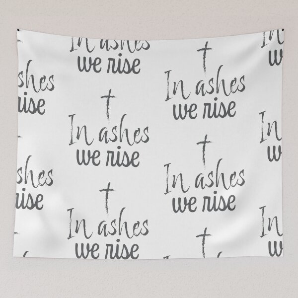 Item preview, In Ashes We Rise – Christian Lent Season Typography designed and sold by CrossCrafted.