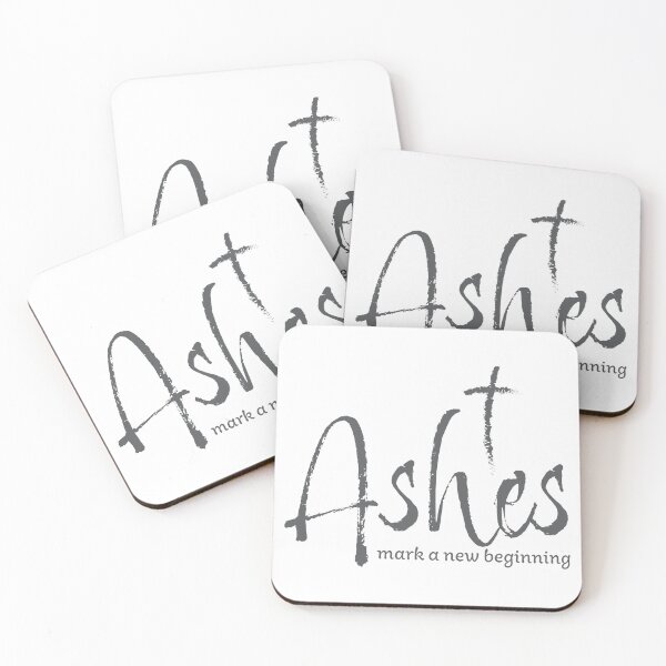Item preview, Ashes Mark A New Beginning – Christian Lent Season Typography designed and sold by CrossCrafted.