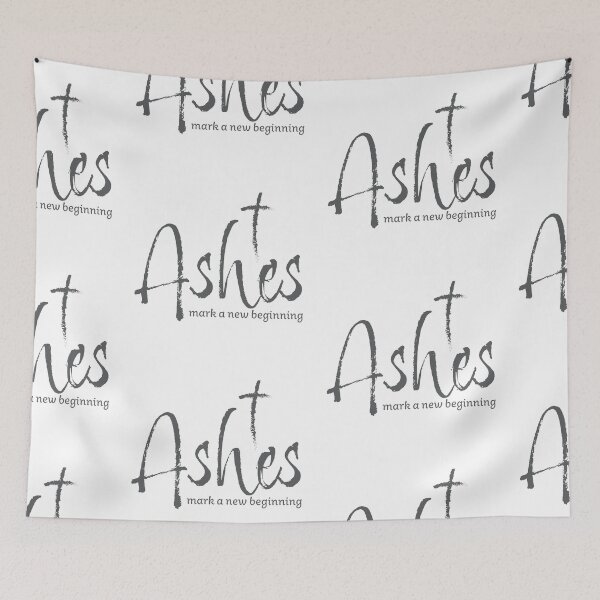 Item preview, Ashes Mark A New Beginning – Christian Lent Season Typography designed and sold by CrossCrafted.