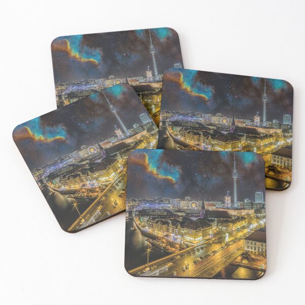 Item preview, Berlin skyline at night designed and sold by Mauswohn.