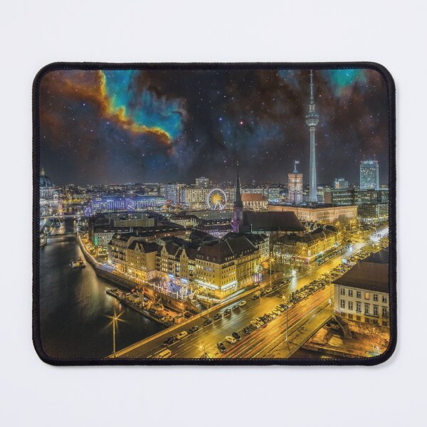 Item preview, Berlin skyline at night designed and sold by Mauswohn.