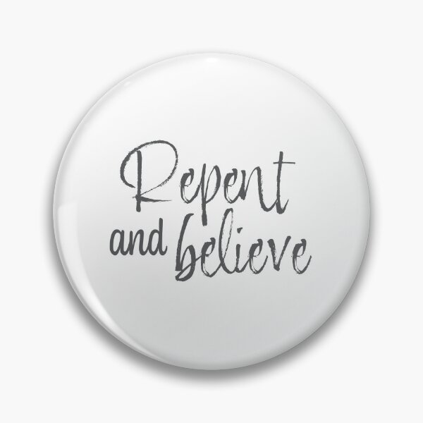 Item preview, Repent And Believe – Christian Lent Season Typography designed and sold by CrossCrafted.