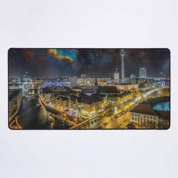 Item preview, Berlin skyline at night designed and sold by Mauswohn.