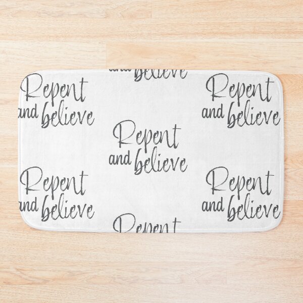 Aperçu de l'œuvre Repentez-vous et croyez – Typographie de la saison du carême chrétien créée et vendue par CrossCrafted.