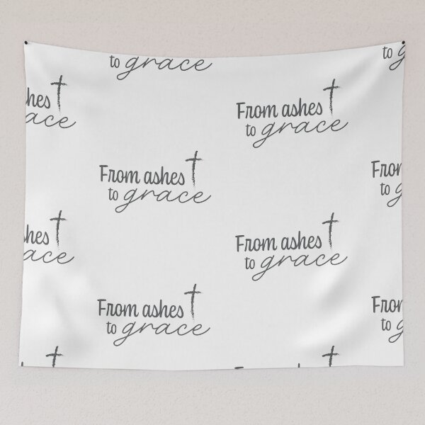Item preview, From Ashes To Grace – Christian Lent Season Typography designed and sold by CrossCrafted.