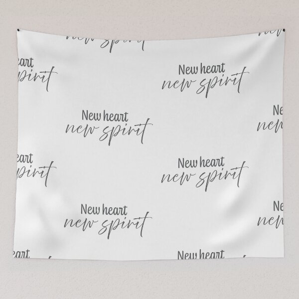 Item preview, New Heart New Spirit – Christian Lent Season Typography designed and sold by CrossCrafted.