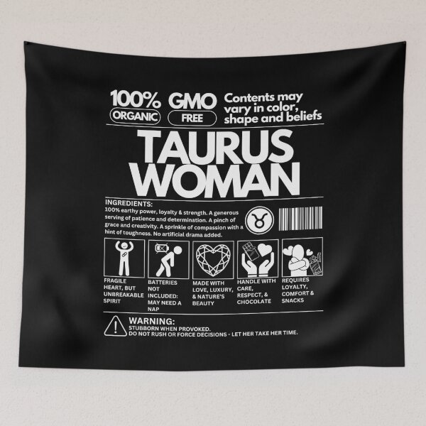 Item preview, Taurus Woman Zodiac Traits: Unique Product Design - White Text designed and sold by HAHA Tees & Things.